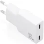 AISENS Cargador GaN 30W Ultra Delgado 2xUSB-C Blanco